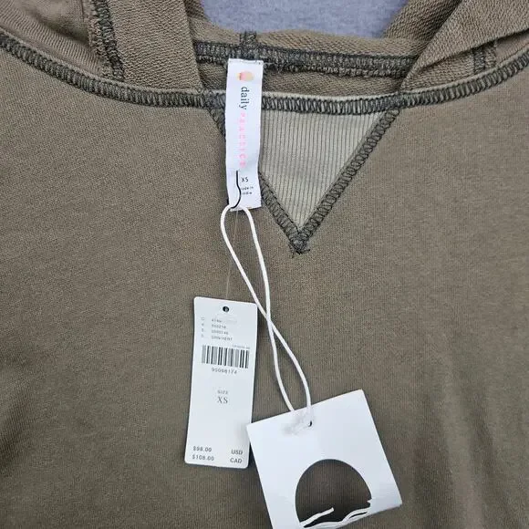 Daily Practice By Anthropologie Boxy Oversized Pullover Hoodie Loungewear Top XS - Picture 4 of 7